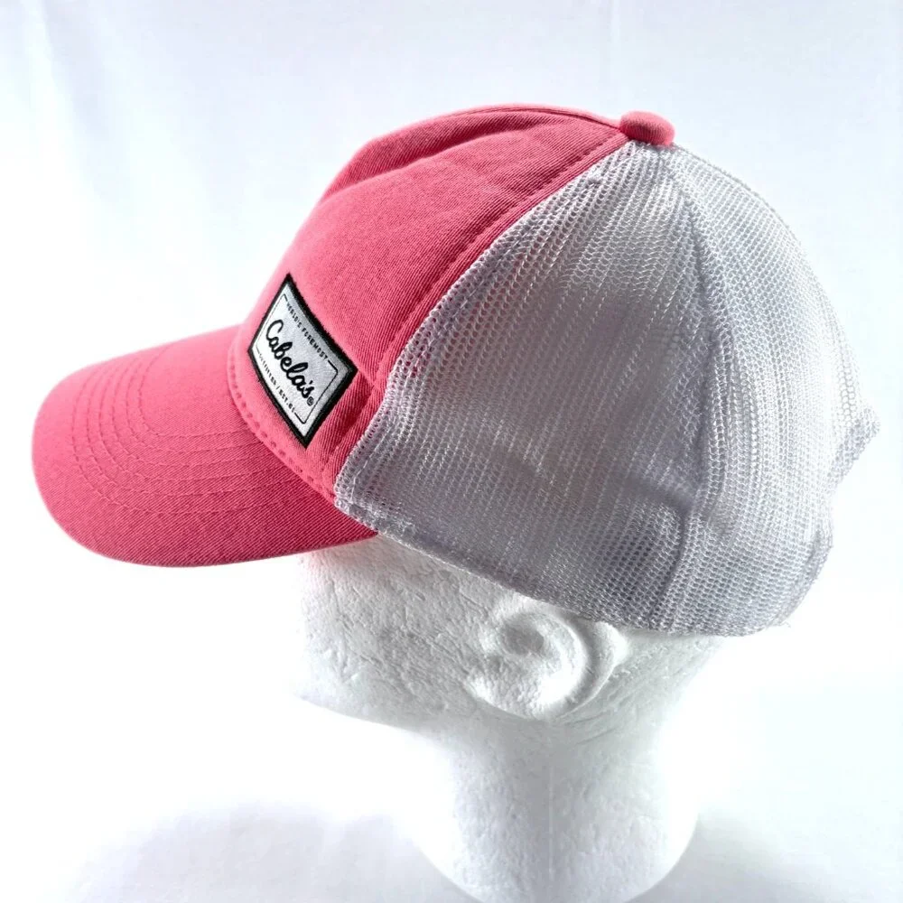 Cabela's Peach & White‎ Mesh Snapback Womens Baseball Hat